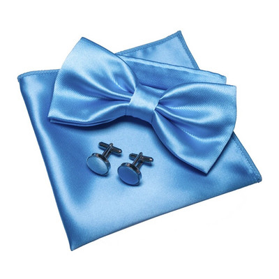 EASTEPIC vīriešu tauriņu komplekti, tostarp izsmalcinātas aproču pogas un mīksti kabatlakatiņi, spīdīgi satīna aksesuāri vīriešiem kāzās