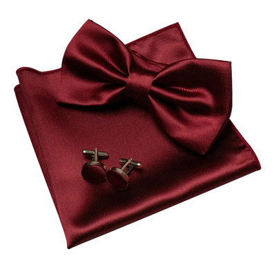 EASTEPIC vīriešu tauriņu komplekti, tostarp izsmalcinātas aproču pogas un mīksti kabatlakatiņi, spīdīgi satīna aksesuāri vīriešiem kāzās