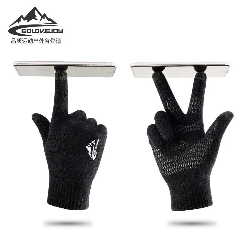 Nove zimske pletene rukavice s ekranom osjetljivim na dodir za muške rukavice za tople ženske parove od pliša i podebljane neklizajuće vune