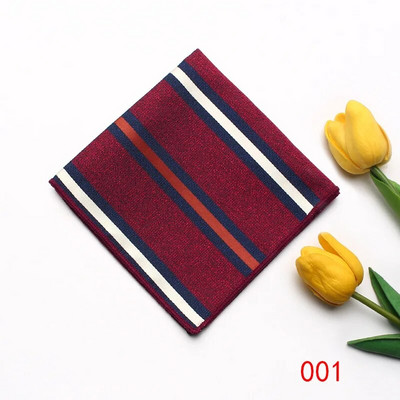 23cm*23cm džepna maramica za muškarce crvenožuti prugasti rupčić odijelo ručnik za vjenčanje na prsima