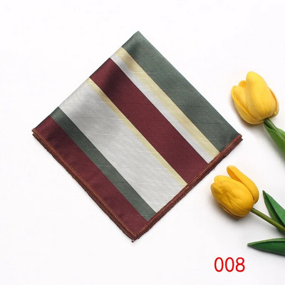 23cm*23cm džepna maramica za muškarce crvenožuti prugasti rupčić odijelo ručnik za vjenčanje na prsima