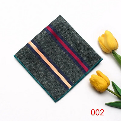 23cm*23cm džepna maramica za muškarce crvenožuti prugasti rupčić odijelo ručnik za vjenčanje na prsima