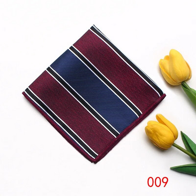 23cm*23cm džepna maramica za muškarce crvenožuti prugasti rupčić odijelo ručnik za vjenčanje na prsima