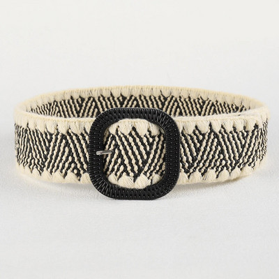 Novi boho ženski pojasevi s kopčom za proljeće ljeto, modni ženski pleteni široki remen, dizajnerski tkani elastični PP pojas od slame i trave