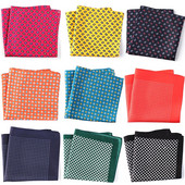 Tailor Smith tiszta, természetes selyemre nyomtatott férfi luxustervező Hanky Gold Paisley Pocket Square új divatos díszes zsebkendő