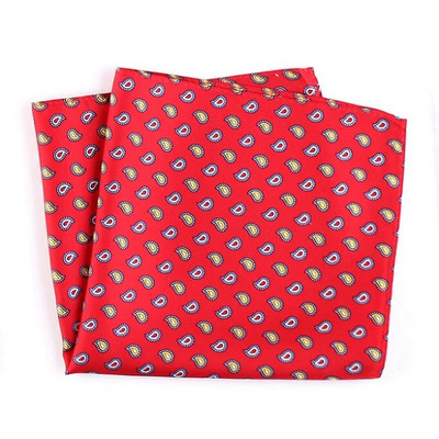 Tailor Smith tiszta, természetes selyemre nyomtatott férfi luxustervező Hanky Gold Paisley Pocket Square új divatos díszes zsebkendő