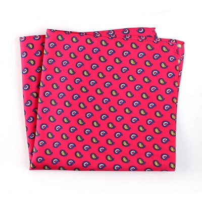 Tailor Smith tiszta, természetes selyemre nyomtatott férfi luxustervező Hanky Gold Paisley Pocket Square új divatos díszes zsebkendő