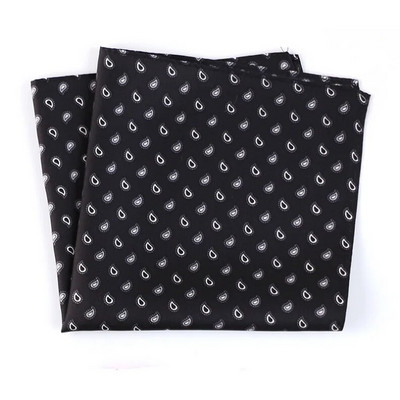 Tailor Smith tiszta, természetes selyemre nyomtatott férfi luxustervező Hanky Gold Paisley Pocket Square új divatos díszes zsebkendő