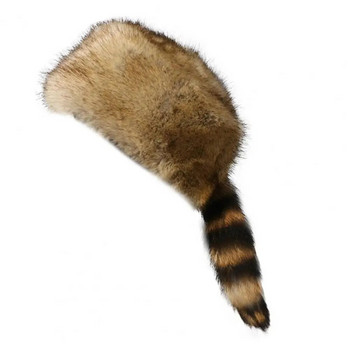 Όμορφο Winter Hat Raccoon Tail Keep Warm Μαλακό χειμωνιάτικο θερμικό γυναικείο καπέλο γυναικεία καπέλα