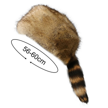 Όμορφο Winter Hat Raccoon Tail Keep Warm Μαλακό χειμωνιάτικο θερμικό γυναικείο καπέλο γυναικεία καπέλα