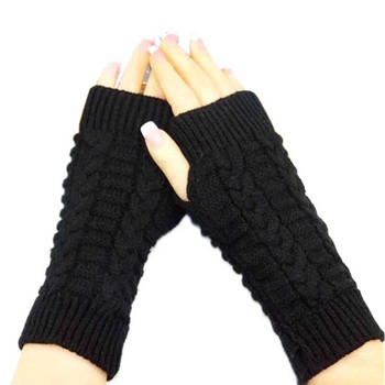 Χειμερινά ζεστά πλεκτά γάντια για γυναίκες Ανδρικά κροσέ χωρίς δάχτυλα Πιο ζεστά μαλακά γάντια Unisex Γάντια καρπού με μισό δάχτυλο