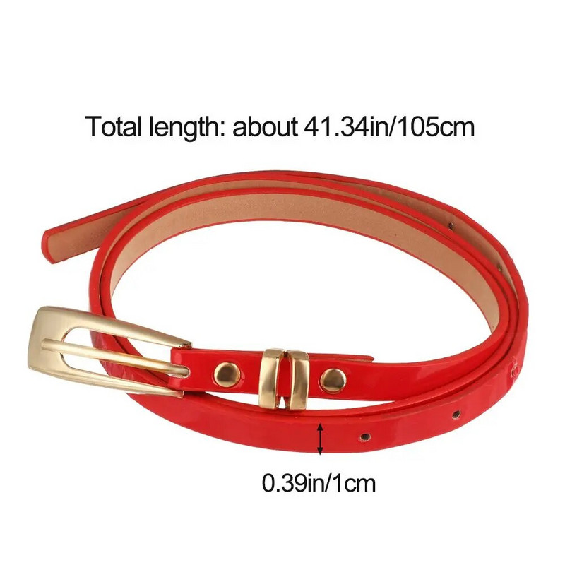 Madinga vintažinė reguliuojama siaura siaura plona juosmens juosta Dirbtinės odos moteriška suknelė su juosmeniu