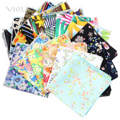 Pasaku džungļu ziedu augu apdruka 23 cm kabatlakats Kokvilna Hankie Vīrieši Sieviešu gadījuma ballīte kabata kvadrātveida dāvana smokinga aksesuārs