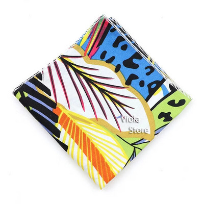 Pasaku džungļu ziedu augu apdruka 23 cm kabatlakats Kokvilna Hankie Vīrieši Sieviešu gadījuma ballīte kabata kvadrātveida dāvana smokinga aksesuārs