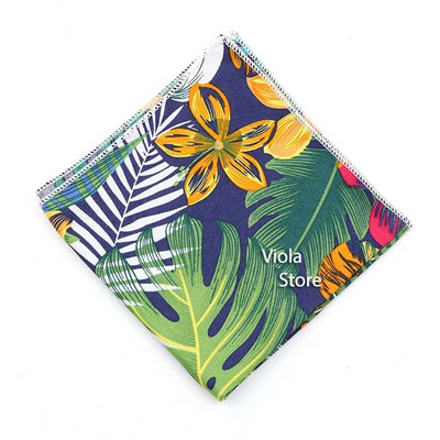 Pasaku džungļu ziedu augu apdruka 23 cm kabatlakats Kokvilna Hankie Vīrieši Sieviešu gadījuma ballīte kabata kvadrātveida dāvana smokinga aksesuārs