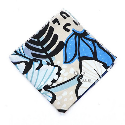 Pasaku džungļu ziedu augu apdruka 23 cm kabatlakats Kokvilna Hankie Vīrieši Sieviešu gadījuma ballīte kabata kvadrātveida dāvana smokinga aksesuārs