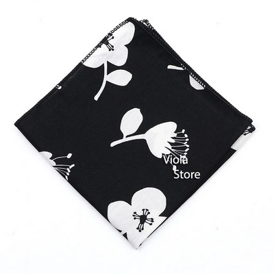Pasaku džungļu ziedu augu apdruka 23 cm kabatlakats Kokvilna Hankie Vīrieši Sieviešu gadījuma ballīte kabata kvadrātveida dāvana smokinga aksesuārs