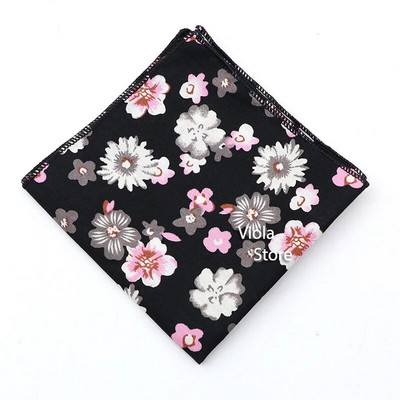 Pasaku džungļu ziedu augu apdruka 23 cm kabatlakats Kokvilna Hankie Vīrieši Sieviešu gadījuma ballīte kabata kvadrātveida dāvana smokinga aksesuārs