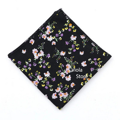 Pasaku džungļu ziedu augu apdruka 23 cm kabatlakats Kokvilna Hankie Vīrieši Sieviešu gadījuma ballīte kabata kvadrātveida dāvana smokinga aksesuārs