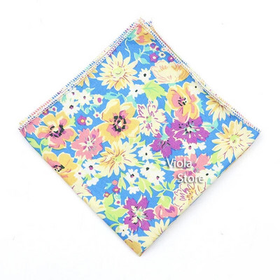 Pasaku džungļu ziedu augu apdruka 23 cm kabatlakats Kokvilna Hankie Vīrieši Sieviešu gadījuma ballīte kabata kvadrātveida dāvana smokinga aksesuārs