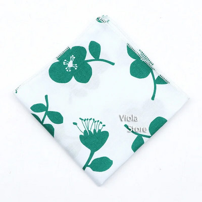 Pasaku džungļu ziedu augu apdruka 23 cm kabatlakats Kokvilna Hankie Vīrieši Sieviešu gadījuma ballīte kabata kvadrātveida dāvana smokinga aksesuārs