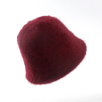 Nova modna kapa od umjetnog zečjeg krzna, ženska jesen, zima, topla, zadebljana ribarska kapa, panama, plišani šešir, ženska kapa