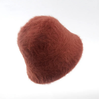 Nova modna kapa od umjetnog zečjeg krzna, ženska jesen, zima, topla, zadebljana ribarska kapa, panama, plišani šešir, ženska kapa