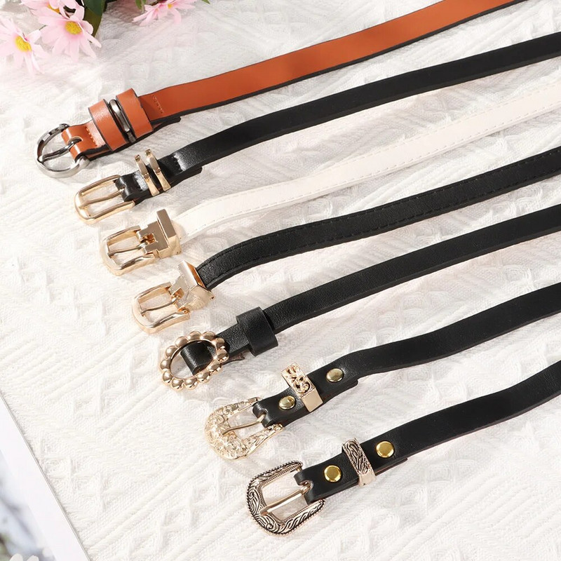 1 kom. Trendy tanki remen oko struka Modni graciozni ženski pojas od umjetne kože u slatkim bojama Podesivi remen Remen za haljine Dodaci za odjeću