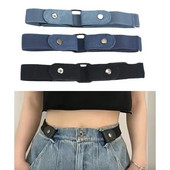 Uus reguleeritav veniv elastne vöörihm nähtamatu vöö, pandlaga rihmad naistele meeste teksapükste kleit, millel puudub pand, mida on lihtne kanda