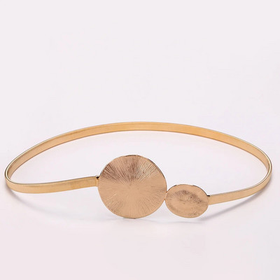 Modes daudzpusīgs volāns Metāla atsperu josta Sieviešu dizaineru kleita krekls džemperis Elastīgs viduklis ķēde Apģērbu aksesuāri