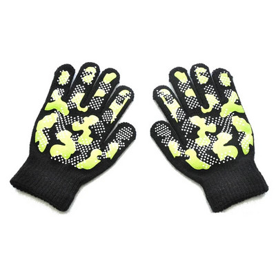 5-11 godina Kamuflažne dječje protuklizne pletene rukavice Dječje pune prste Mekane hladne rukavice Sportske rukavice na otvorenom Elastična rukavica