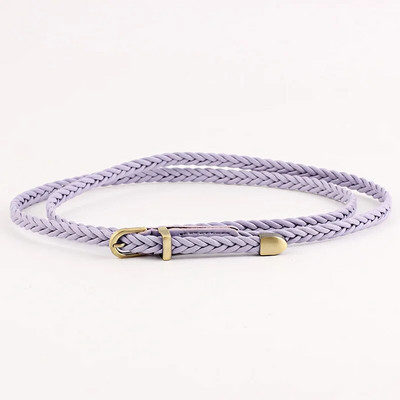 Kézzel kötött, hosszú bőr tervezői fonott deréköv arany csattal bulis övek és női lányok zsinóros derékpánt női öv