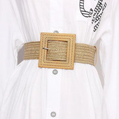 Nova ženska ljetna haljina s pletenim remenom s četverokutnim pojasom za plažu Bohemia, korejski modni remen