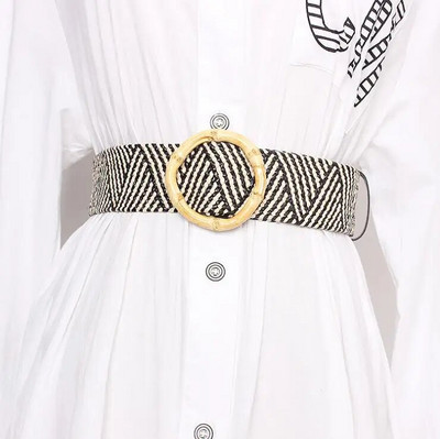 Nova ženska ljetna haljina s pletenim remenom s četverokutnim pojasom za plažu Bohemia, korejski modni remen