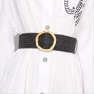 Nova ženska ljetna haljina s pletenim remenom s četverokutnim pojasom za plažu Bohemia, korejski modni remen