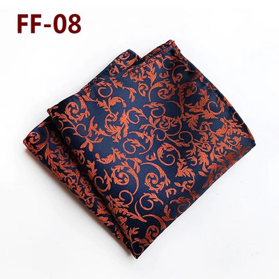 Jauns 25*25CM vīriešu Hanky Paisley ziedu žakarda audums, grezns 100% zīda kabatas kvadrātveida kabatlakats biznesa uzvalka aksesuāru šalle