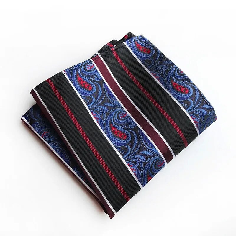 Jauns 25*25CM vīriešu Hanky Paisley ziedu žakarda audums, grezns 100% zīda kabatas kvadrātveida kabatlakats biznesa uzvalka aksesuāru šalle