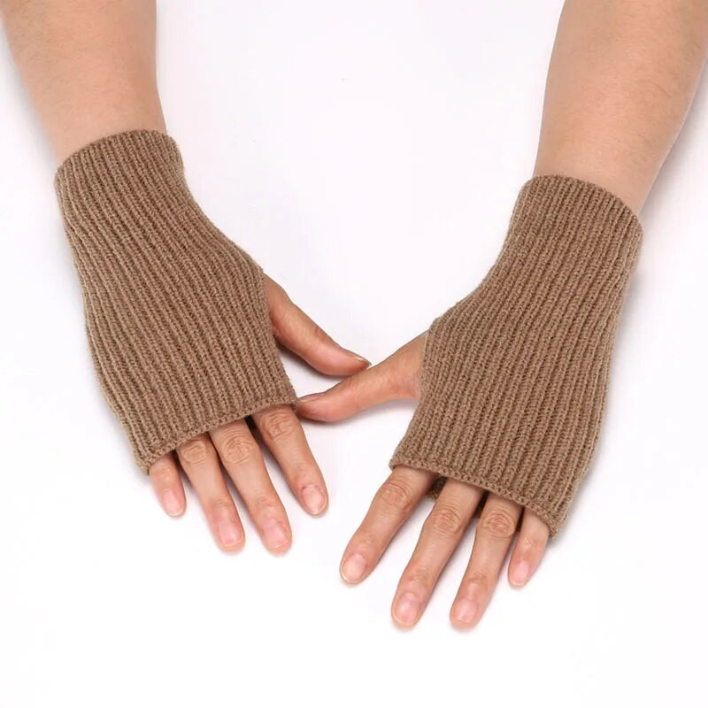 Uued talvised silmkoelised kindad naistele meestele, soojad sõrmedeta labakindad, pehmed paksud, soojad venivad varrukad.