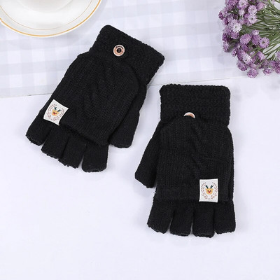 Téli női kötött kesztyűk divatos flip top kesztyűk elasztikus meleg félujjas ujjatlan írókesztyűk kültéri vezetéshez ujjatlan