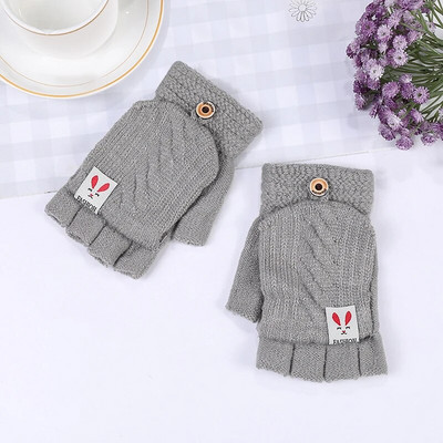 Téli női kötött kesztyűk divatos flip top kesztyűk elasztikus meleg félujjas ujjatlan írókesztyűk kültéri vezetéshez ujjatlan