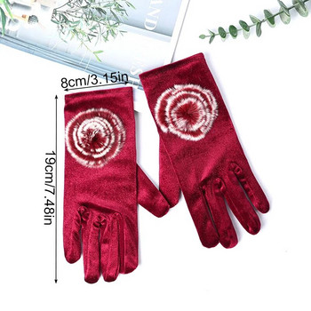 Нови зимни топли кадифени ръкавици за жени Едноцветни ръкавици с цял пръст от изкуствена кожа Велосипедни ръкавици на открито Ръкавици за парти етикет