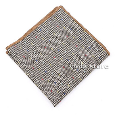 Modes rūtains kabatlakats 100% kokvilnas brūns zils rozā pelēks vīriešu ikdienas kabatas kvadrātveida biznesa ballīte smokinga uzvalka aksesuārs