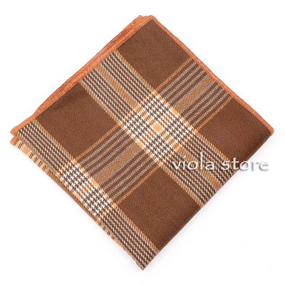 Modes rūtains kabatlakats 100% kokvilnas brūns zils rozā pelēks vīriešu ikdienas kabatas kvadrātveida biznesa ballīte smokinga uzvalka aksesuārs