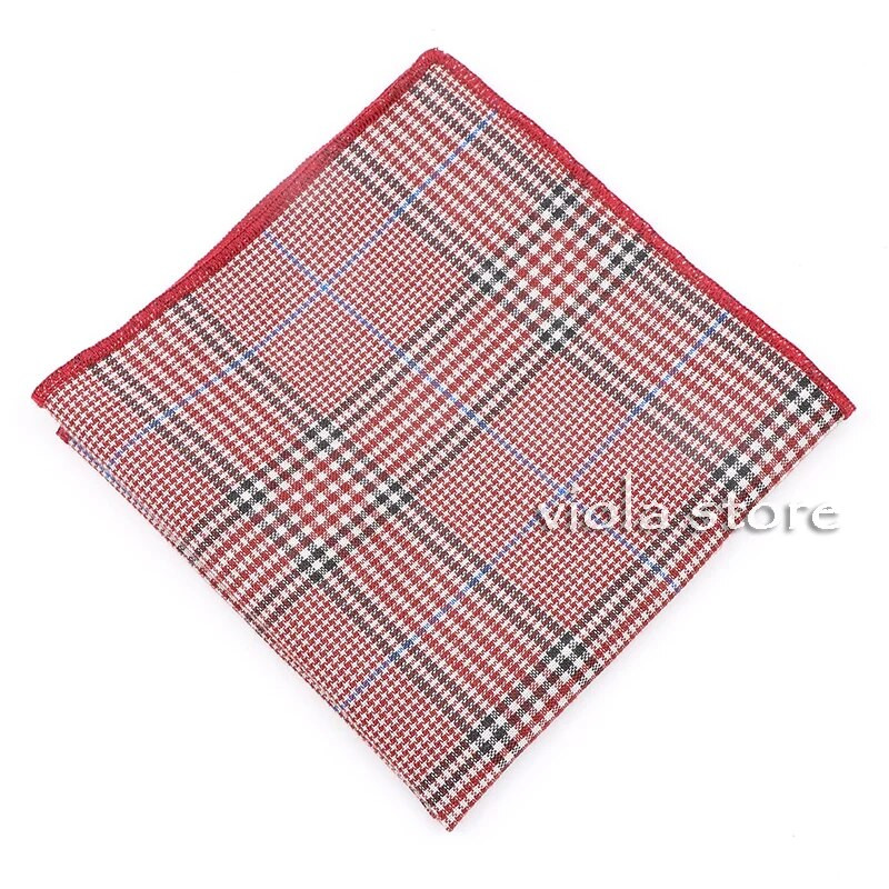 Modes rūtains kabatlakats 100% kokvilnas brūns zils rozā pelēks vīriešu ikdienas kabatas kvadrātveida biznesa ballīte smokinga uzvalka aksesuārs