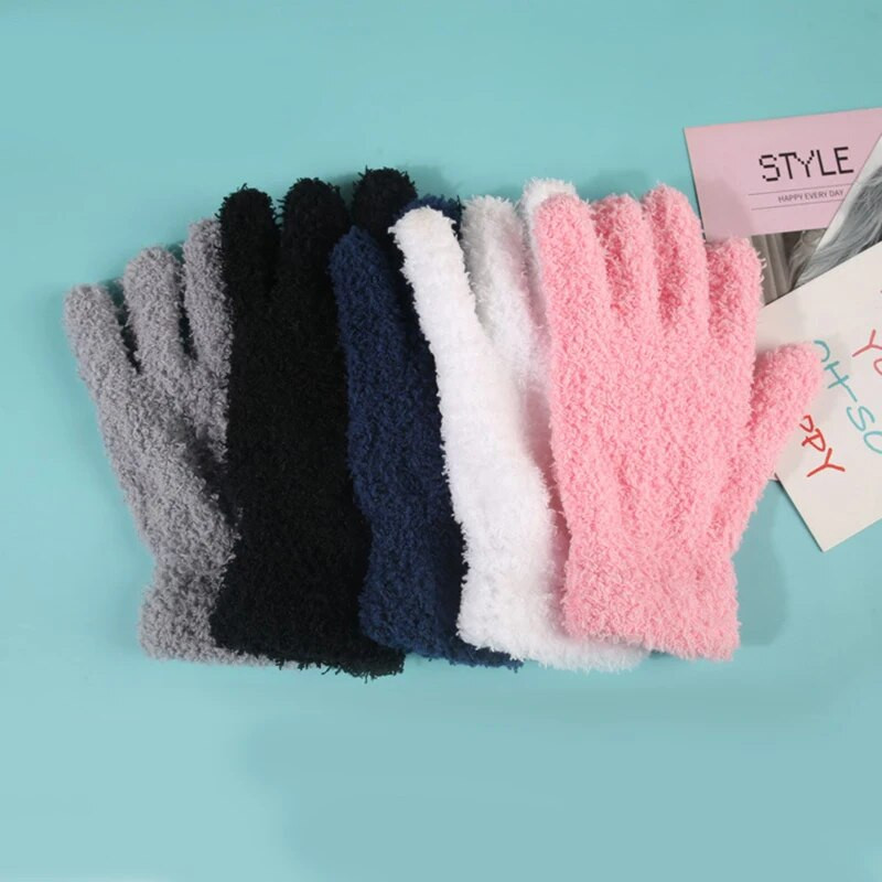 Moteriškos Vyriškos vilnos storos pirštinės žiemai sušildyti pliušiniai kailiniai pirštinės pirštinės Minkštos elastinės laisvalaikio tvirtos dviračių slidinėjimo pirštinės