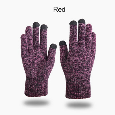 Jauni Ziemas Vīriešu Trikotāžas Cimdi Skārienekrāns Augstas kvalitātes vīriešu dūrainis Biezs Silts Vilnas Kašmira Cietie Sieviešu Biznesa Cimdi Rudens