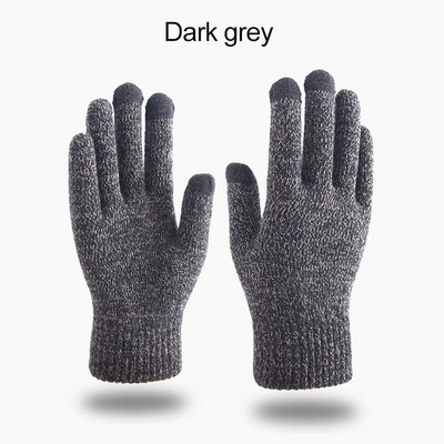 Jauni Ziemas Vīriešu Trikotāžas Cimdi Skārienekrāns Augstas kvalitātes vīriešu dūrainis Biezs Silts Vilnas Kašmira Cietie Sieviešu Biznesa Cimdi Rudens