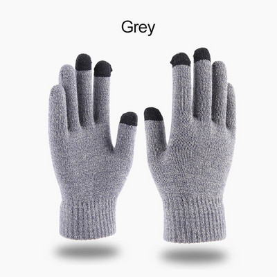 Jauni Ziemas Vīriešu Trikotāžas Cimdi Skārienekrāns Augstas kvalitātes vīriešu dūrainis Biezs Silts Vilnas Kašmira Cietie Sieviešu Biznesa Cimdi Rudens