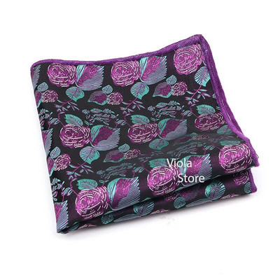 Divat Virágos Jacquard Kék Rózsaszín Piros Poliészter Férfi Alkalmi zseb négyzet Esküvői Patry Öltöny Ruha Zsebkendő Hankies Kiegészítő