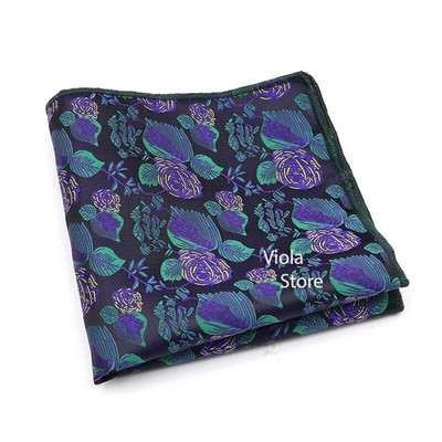 Divat Virágos Jacquard Kék Rózsaszín Piros Poliészter Férfi Alkalmi zseb négyzet Esküvői Patry Öltöny Ruha Zsebkendő Hankies Kiegészítő